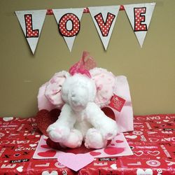 Valentine stuffed animal