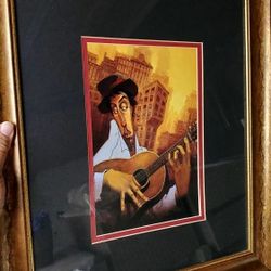 Justin Bua Framed Print "El Guitarrista"