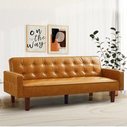 Faux Leather Futon Mcm