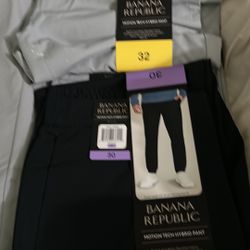 Pantalones Para Hombre Banana Republic Solo Tallas 32 34 Colores Azul Y Gris 