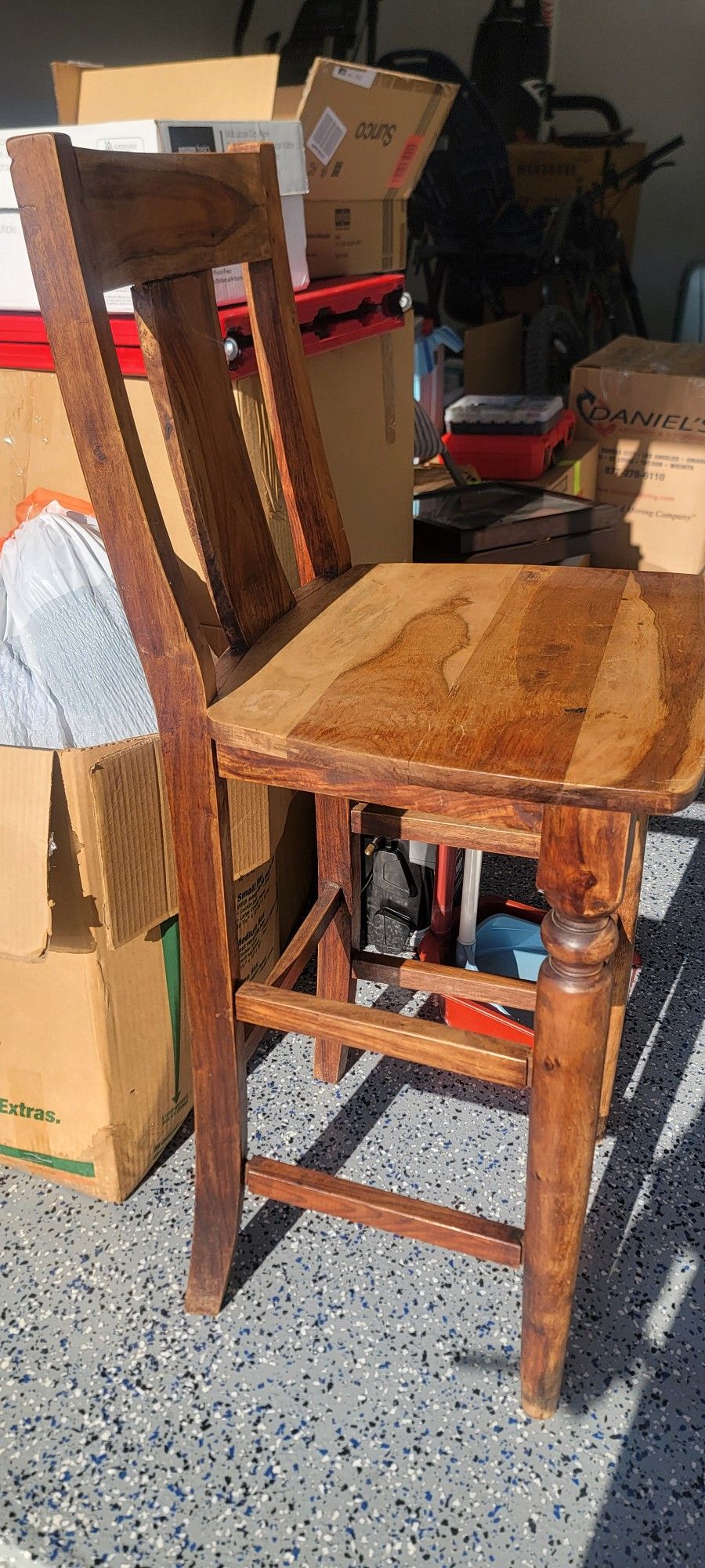Real WOOD high BAR STOOL 2 PCS./ 30 Inches Lenght to Seat