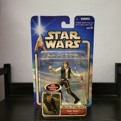 NIB Vintage STAR WARS Return of the Jedi HAN SOLO ENDOR RAID Action Figure 2002