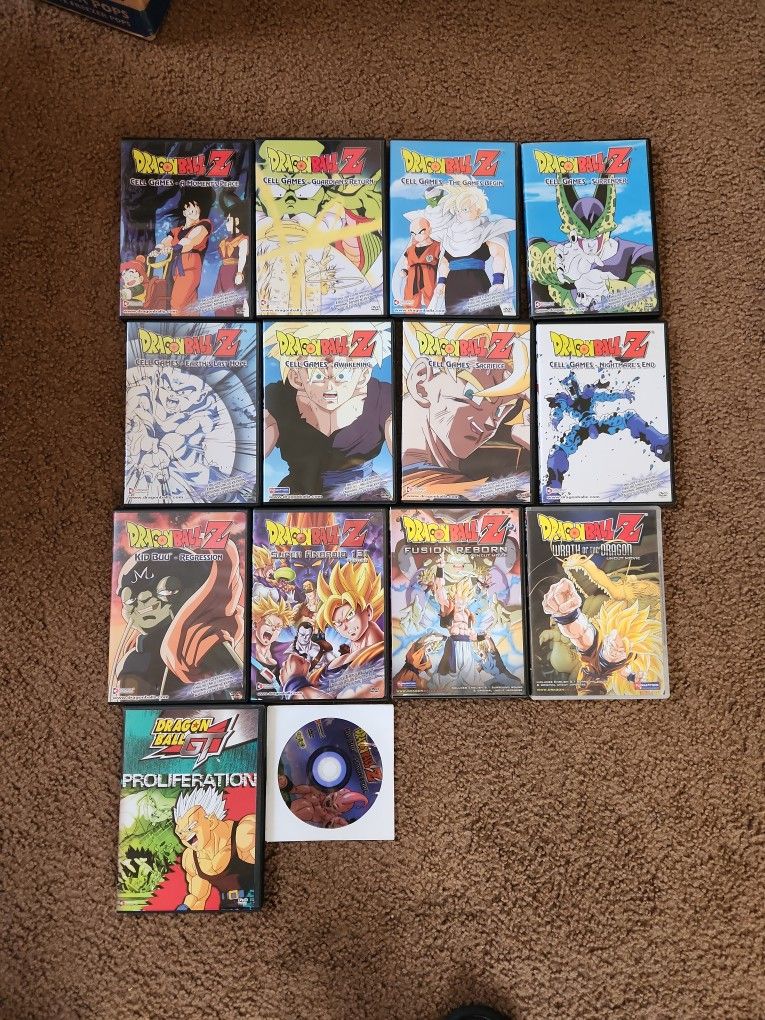 Dragon Ball Z DVD Lot