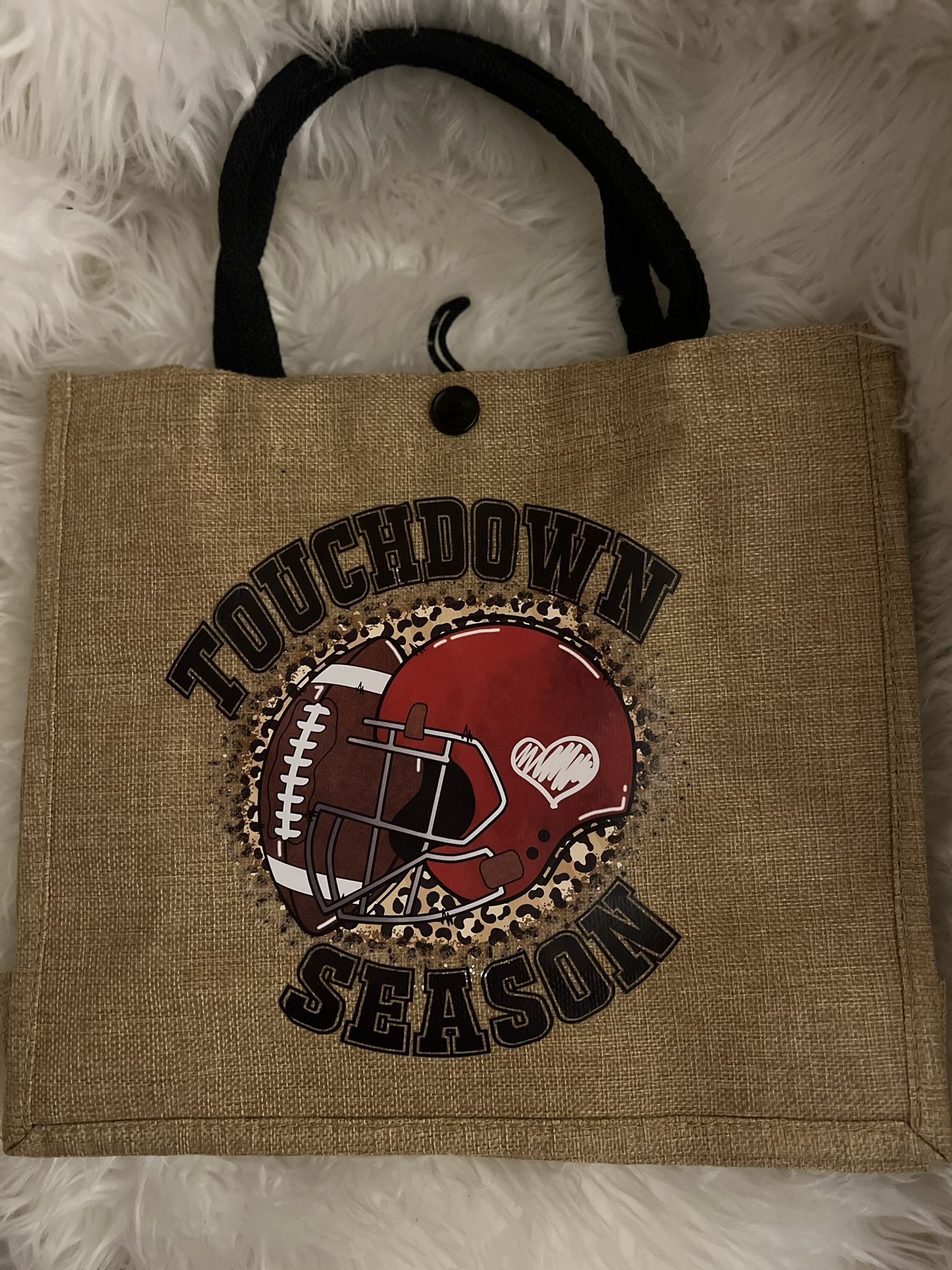 Touchdown Season Burlap Bag $13