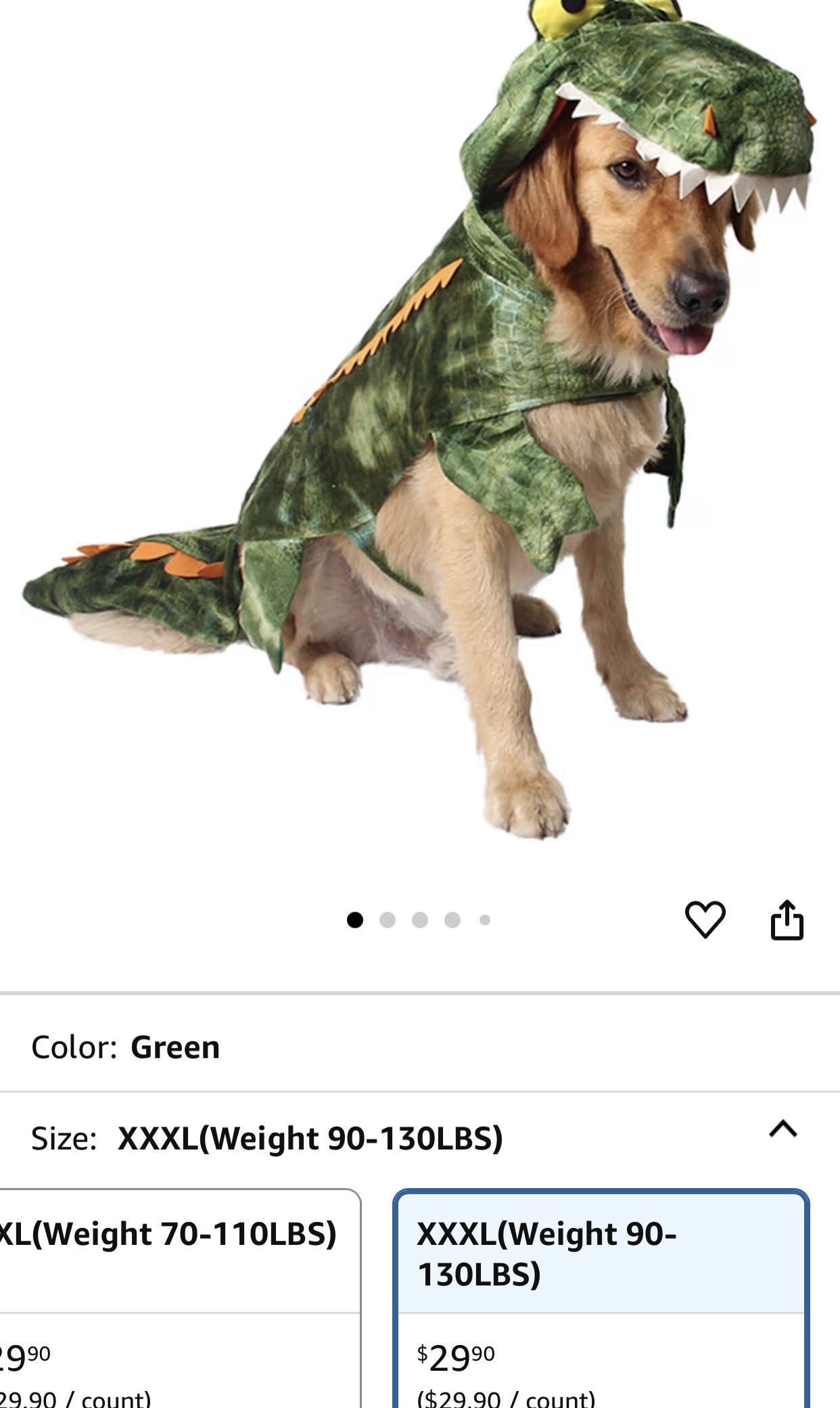 XXXL Dogs Crocodile Costume