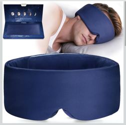 Sleep Mask for Side Sleepers, Seamless Edge, Nose Bridge Blackout Eye Mask
Soft One-piece Fabric, Quiet Adjustable Strap, Lightweight, Hypoallergenic,