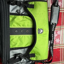 Crocs Green / Graffiti Print Messenger Laptop Crossbody Sling Bag
