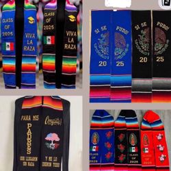 Graduation Stoles-Large Variety of Designs - Estolas De Gradación - Gran Variedad 