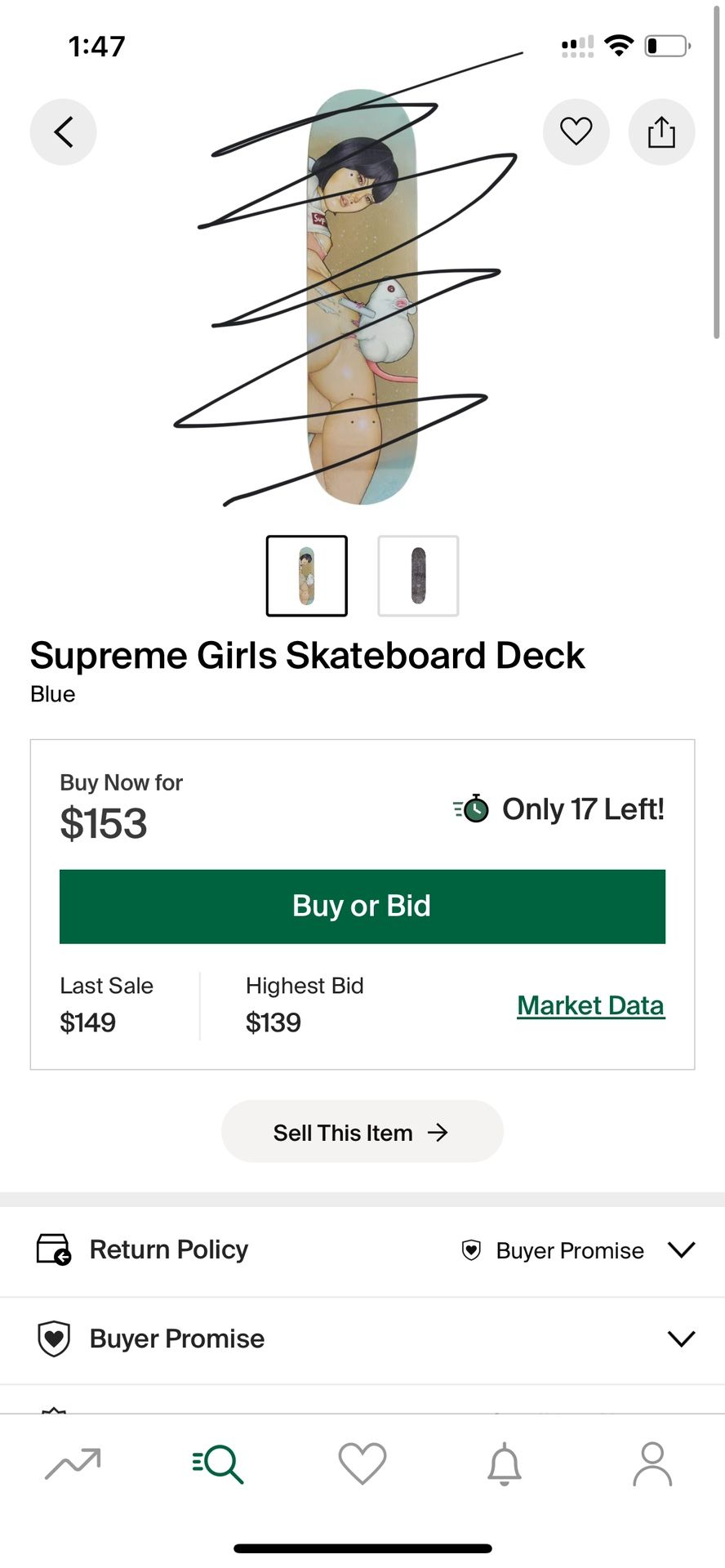 Supreme Girls Skateboard Deck