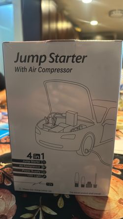 4-in-1 Car Jump Starter with Air Compressor - $60
