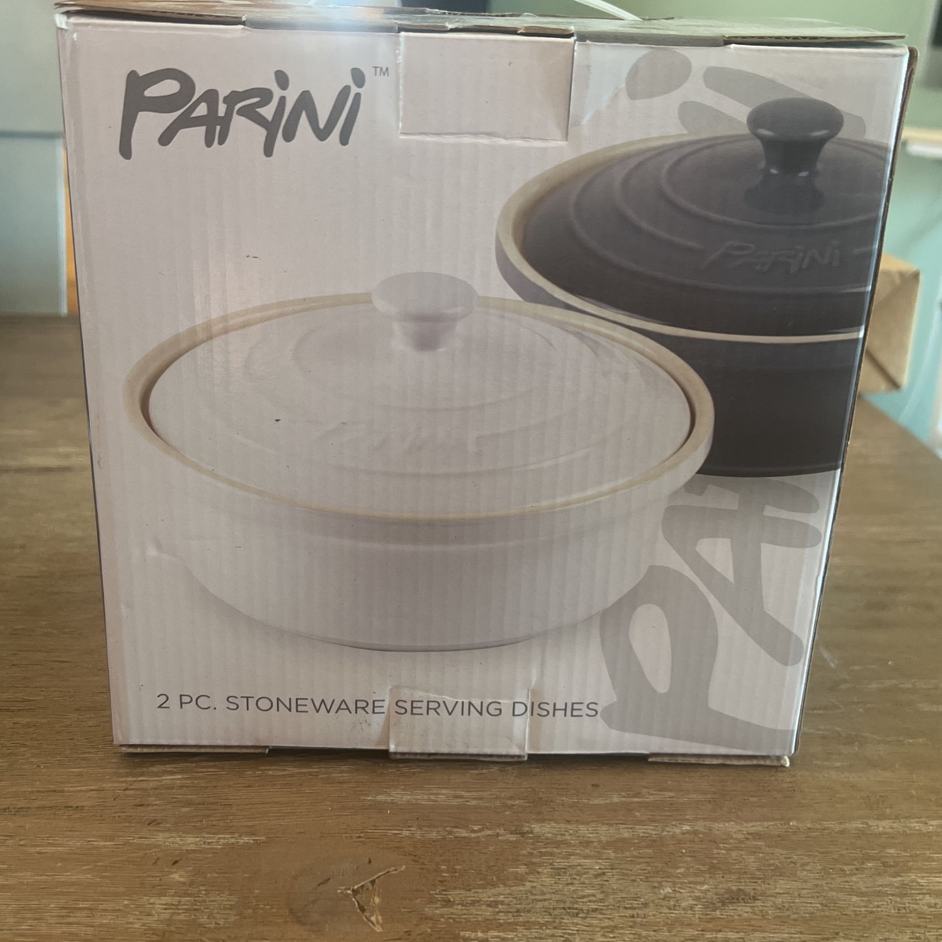Brand New Parini 2PC Stoneware Serving Dishes
