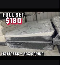 Full pillow top mattress and box springs