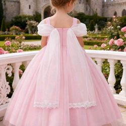 Pink & White Ball Gown- sizes 4T.