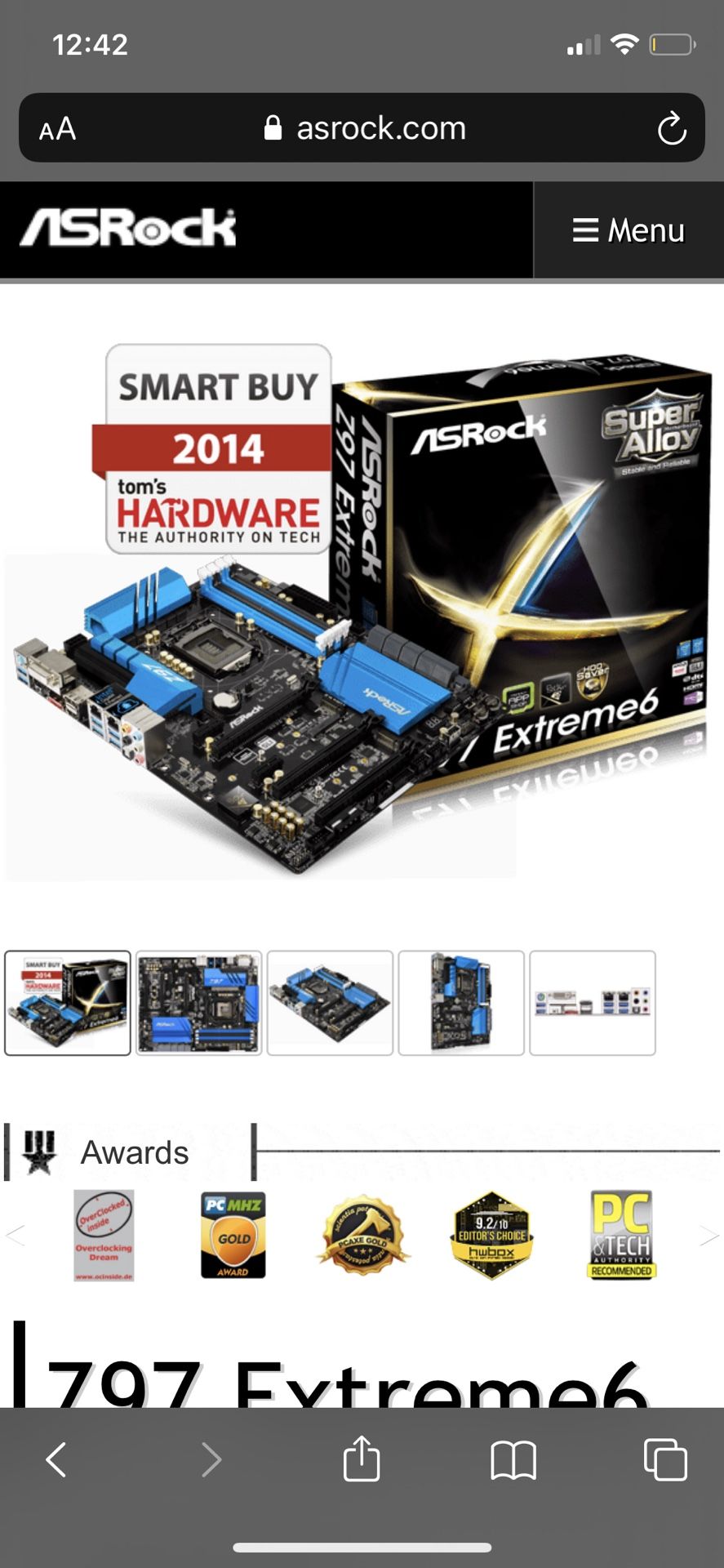 Z97 ASROCK Extreme6 Motherboard