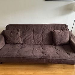 Brown Corduroy Futon Couch