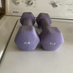Nice Neoprene Pair Of 8 Lb Eight Pound Dumbbells Weights Others Available