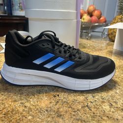 Adidas Duramo10 Running Shoes Brand New Bk/blue Size 7.5 Men No Box