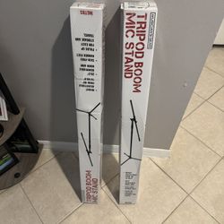 2 Tripod Boom Mic Stands