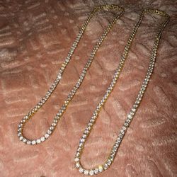 Two 20inch Tennis Chains And Pendant BRAND NEW