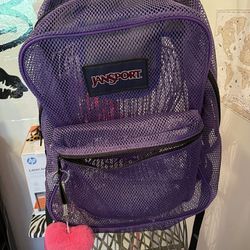 Jansport Purple Mesh Backpack