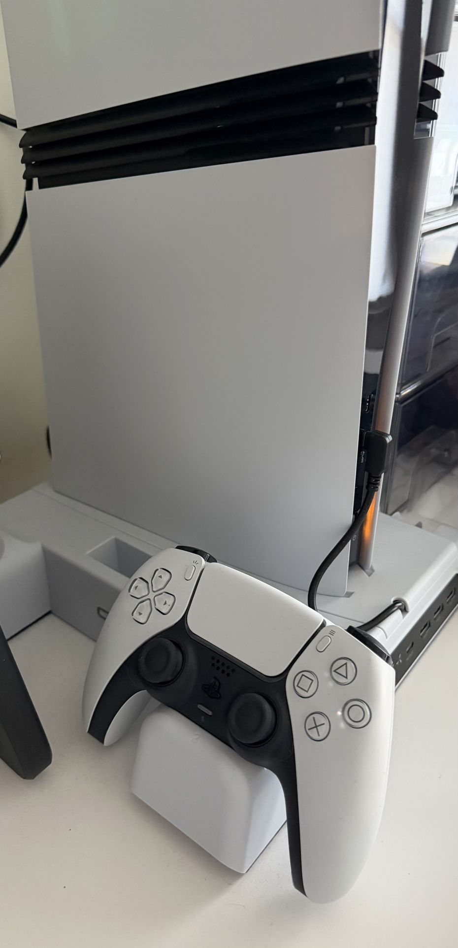 PlayStation 5 PRO- One Controller And Fan Stand. Less Than 3 Months Old.
