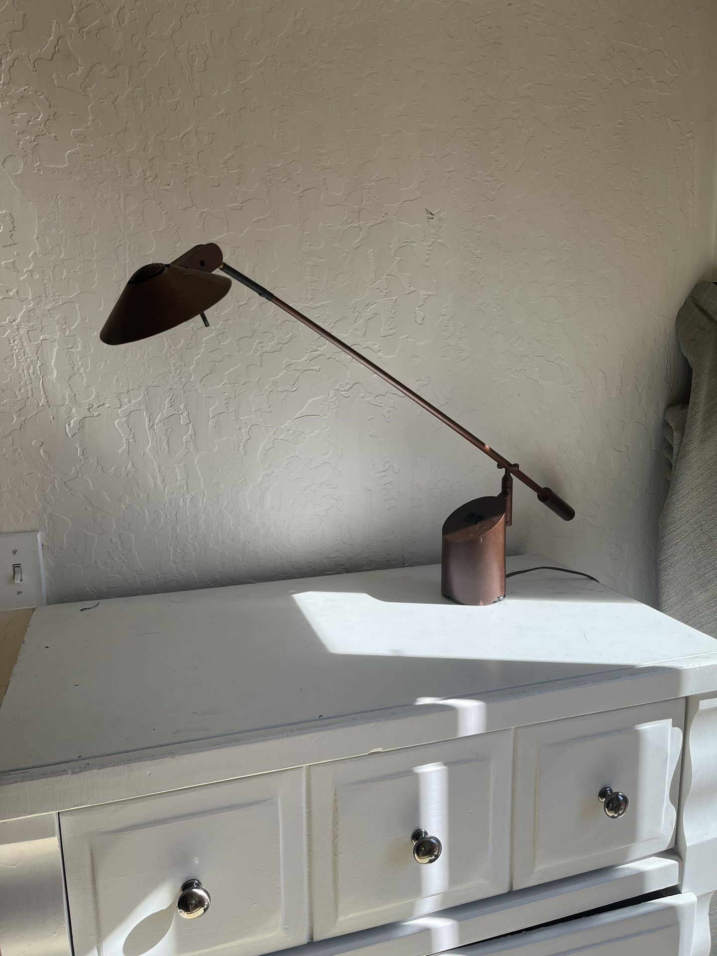 Vintage 80s Robert Sonneman, George Kovacs Feather Desk Lamp Mid Century Modern