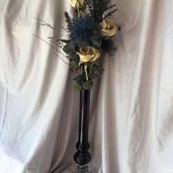 Tall vase And flowers