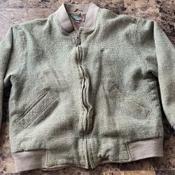 Vintage Lacoste Wool Bomber Sz Small Cartelo 