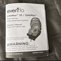 Evenflo Infant Car Seat Never Used 