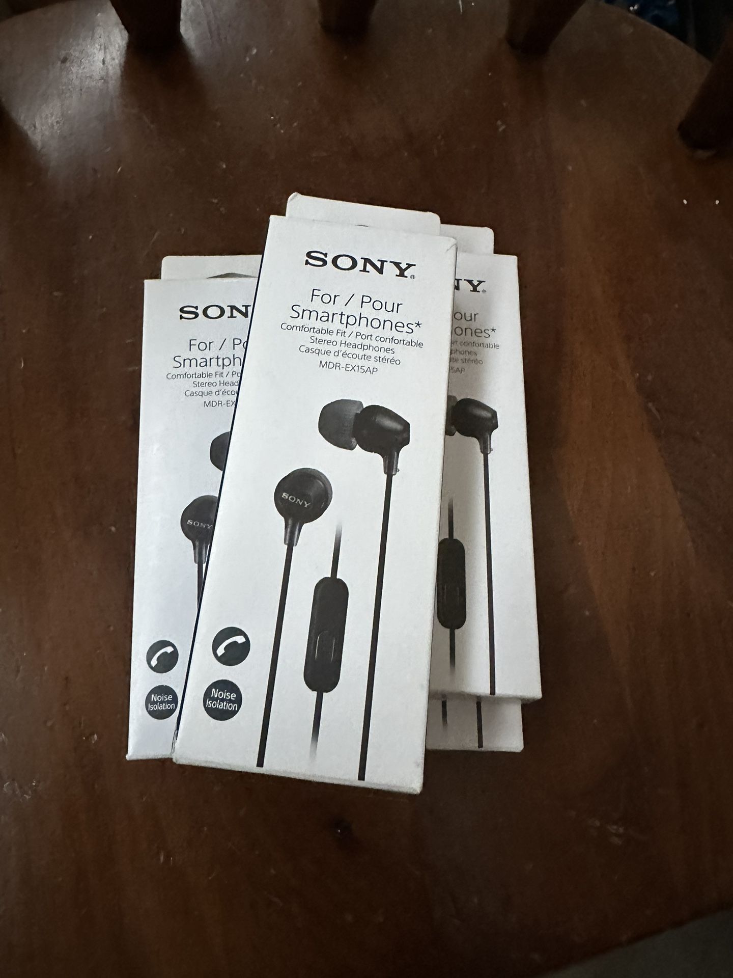 Set Of 5 Sony Wired Headphones With Microphone