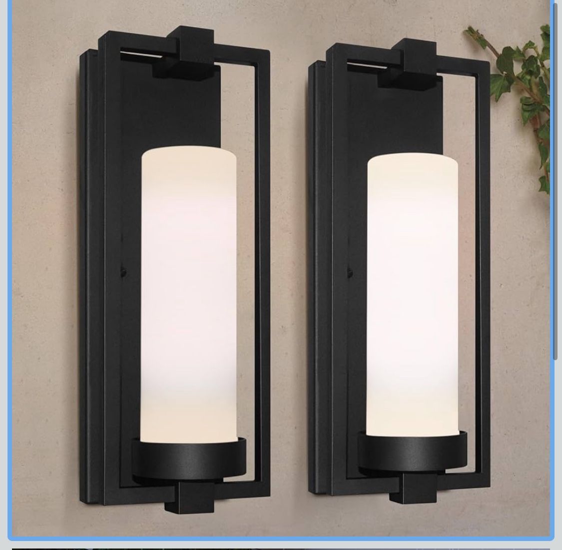 Brand New Modern Exterior Wall Lighting Fixture, Waterproof Outdoor Wall Lights, Porch&Patio Lantern, Outside Black Lamps for Entryway, Garage, House,