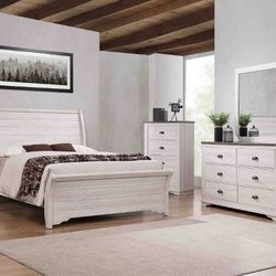Queen Bedroom  Dresser Mirror One Nightstand   Free Local Delivery  Check Description