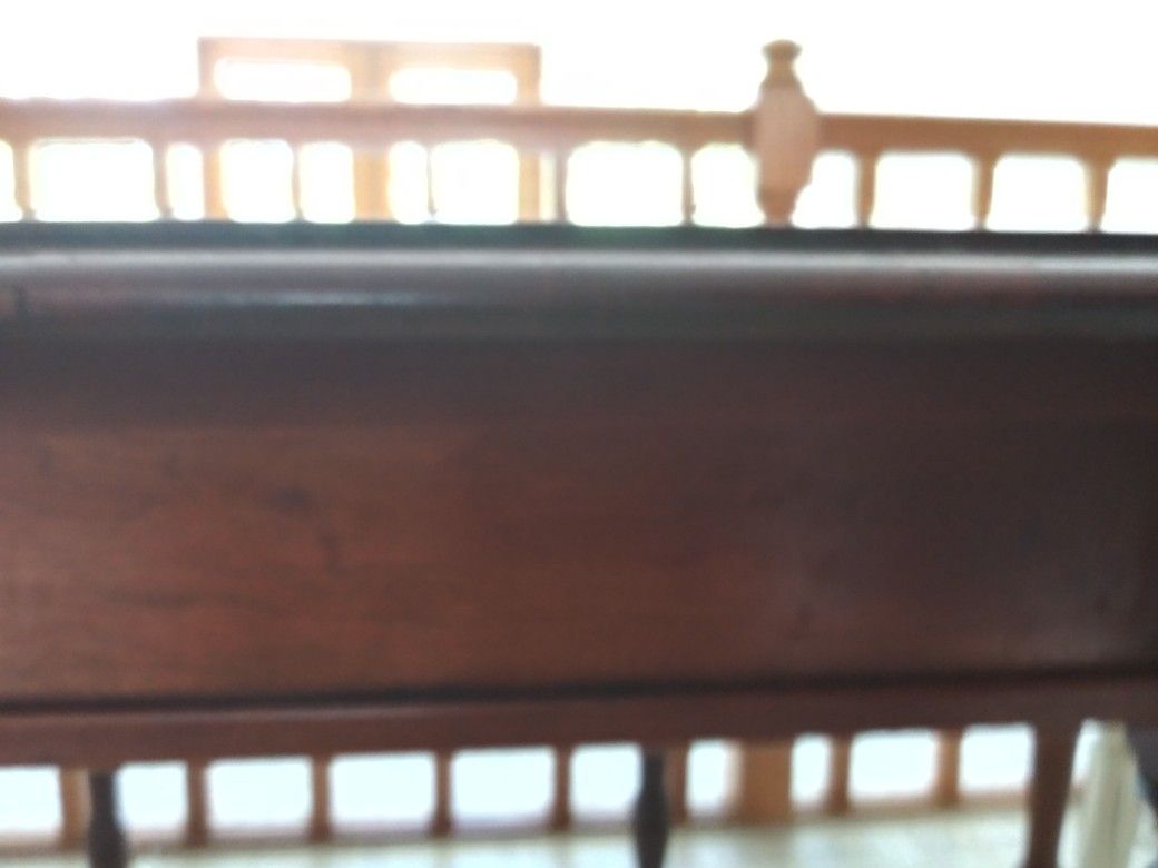 HOLIDAY SALE Gorgeous Mahogany DropLeaf Table $119 + 200 yr old Flame Mahogany Game Table, 2pc Buffet Cabinet w/ Wrought Iron Drawer Shelving + READ⏬️