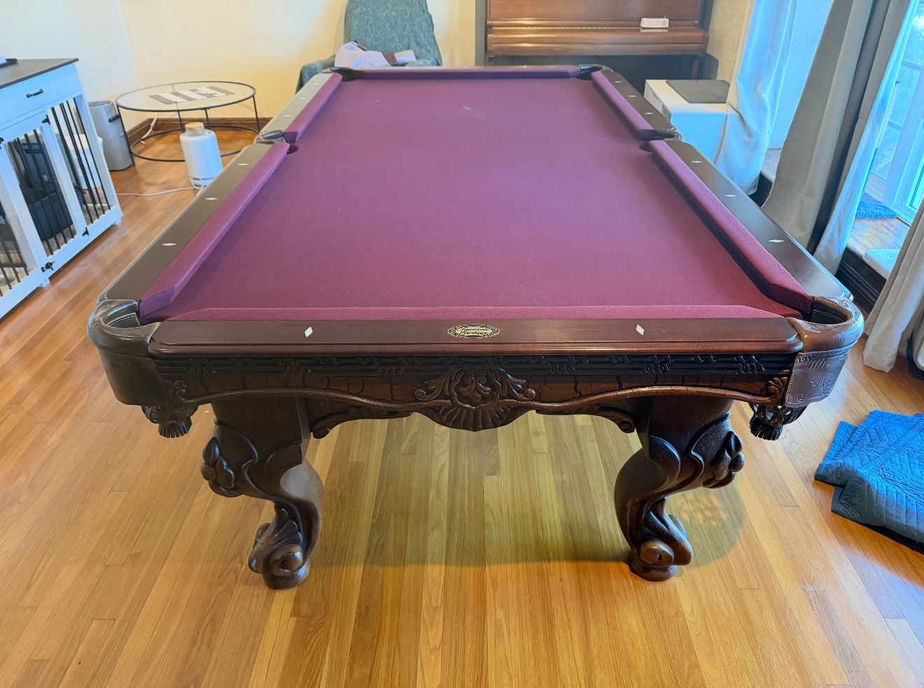 8ft Pool Table (Free Delivery, Setup, And New Felt Color Of Your Choice)