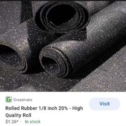 Rubber Gym Mat Rolls (43 Sqft Each) /Work Out  