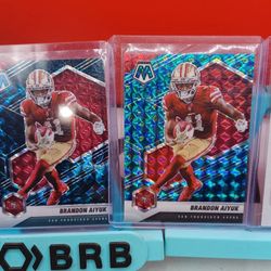 2020 Mosaic Brandon Aiyuk Genesis And Peacock 2 Card Lot