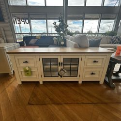 🖥 Ashley “Ashbryn” 74″ TV Stand – Standout Farmhouse Style!