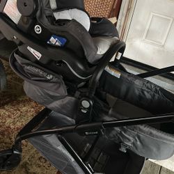 Stroller/car seat/ Babytrends Sonar™ Switch 6-in-1 Modular Stroller Travel System with Ally™ 35 Infant Car Seat