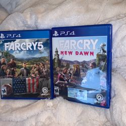 Lot Of 2 PS4 Games FARCRY 5 & NEW DAWN Games