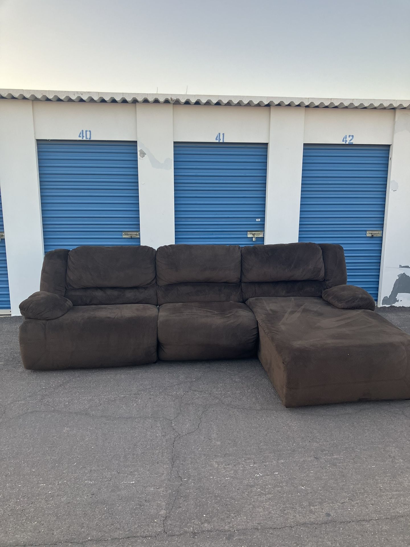 Delivery ~ Large Brown Recliner Sectional