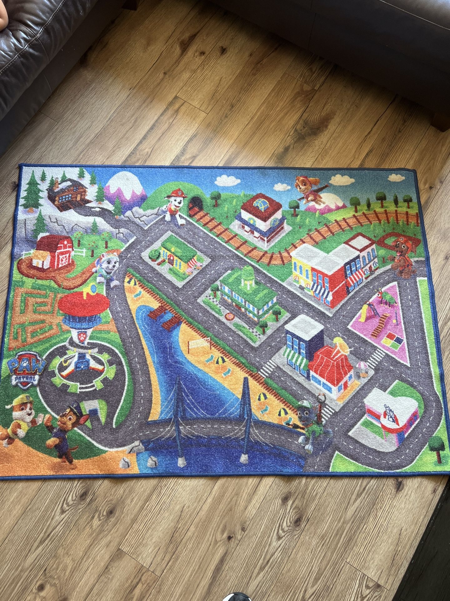 Kids Play Rug with Road Map