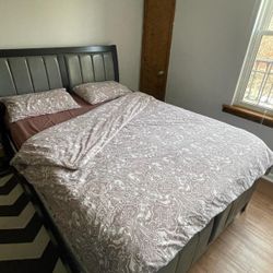 Queen Size bed(mattress, spring box, frame ) 