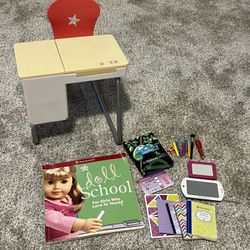 American Girl Desk And School Set