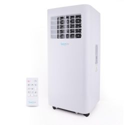 SereneLife Portable Air Conditioner, 8,000 Btu, Built-in Dehumidifier & Fan - White