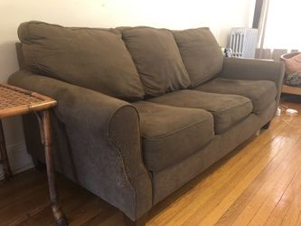 Futon Couch with IKEA Mattress Topper