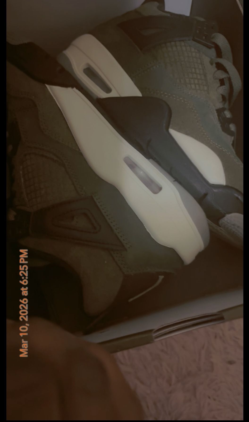 Size 4 - Jordan 4 SE Retro Low Craft Olive