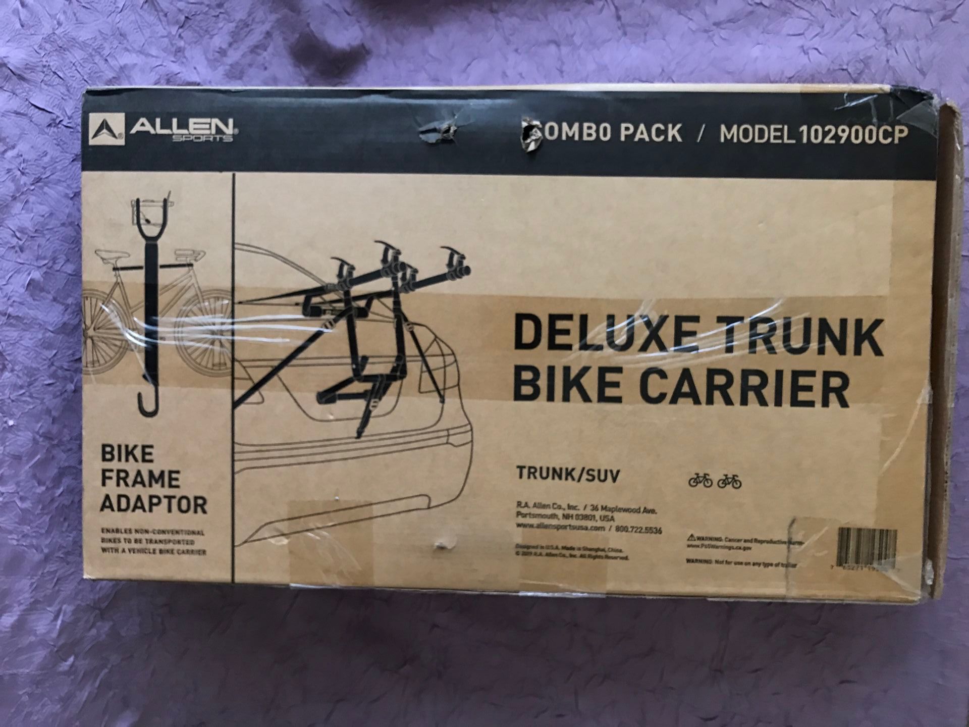Allen Sports Deluxe 2 Bike car Suv Rack Bicycle Adaptor Bar Combo Pack, Model 102900CP NEW IN BOX