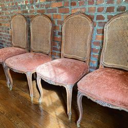 Louis XV Upholstered Dining Chairs - Set of 4