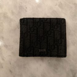 Black Dior Oblique Jacquard Wallet