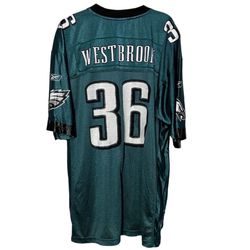 Philadelphia Eagles Westbrook #36 Authentic NFL Reebok Jersey, XL Green
